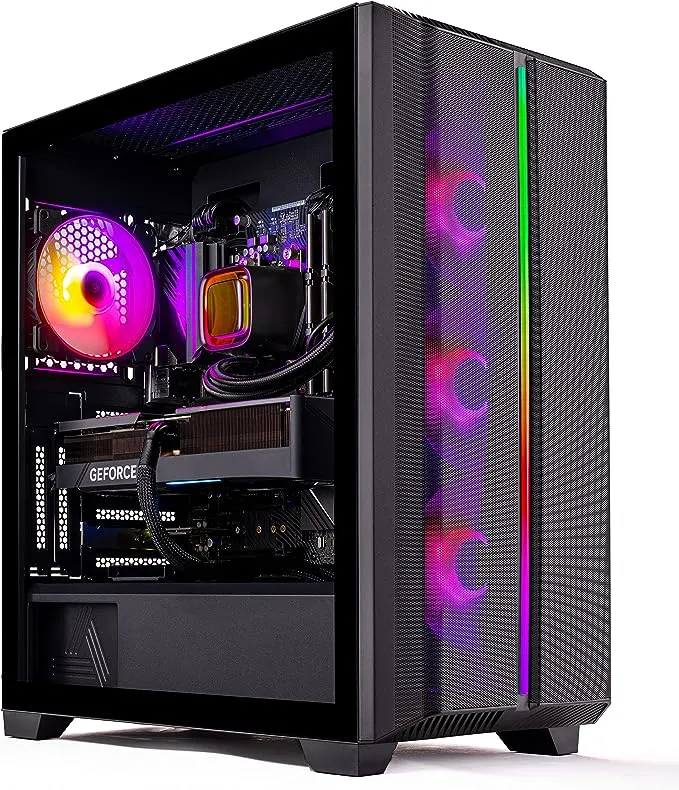 Skytech Gaming Siege Gaming PC Desktop – Intel Core i7 13700F 2.1 GHz, NVIDIA RTX 4060 Ti, 1TB NVME SSD, 32GB DDR5 RAM RGB, 650W Gold PSU, 360mm AIO, 11AC Wi-Fi, Windows 11 Home 64-bit