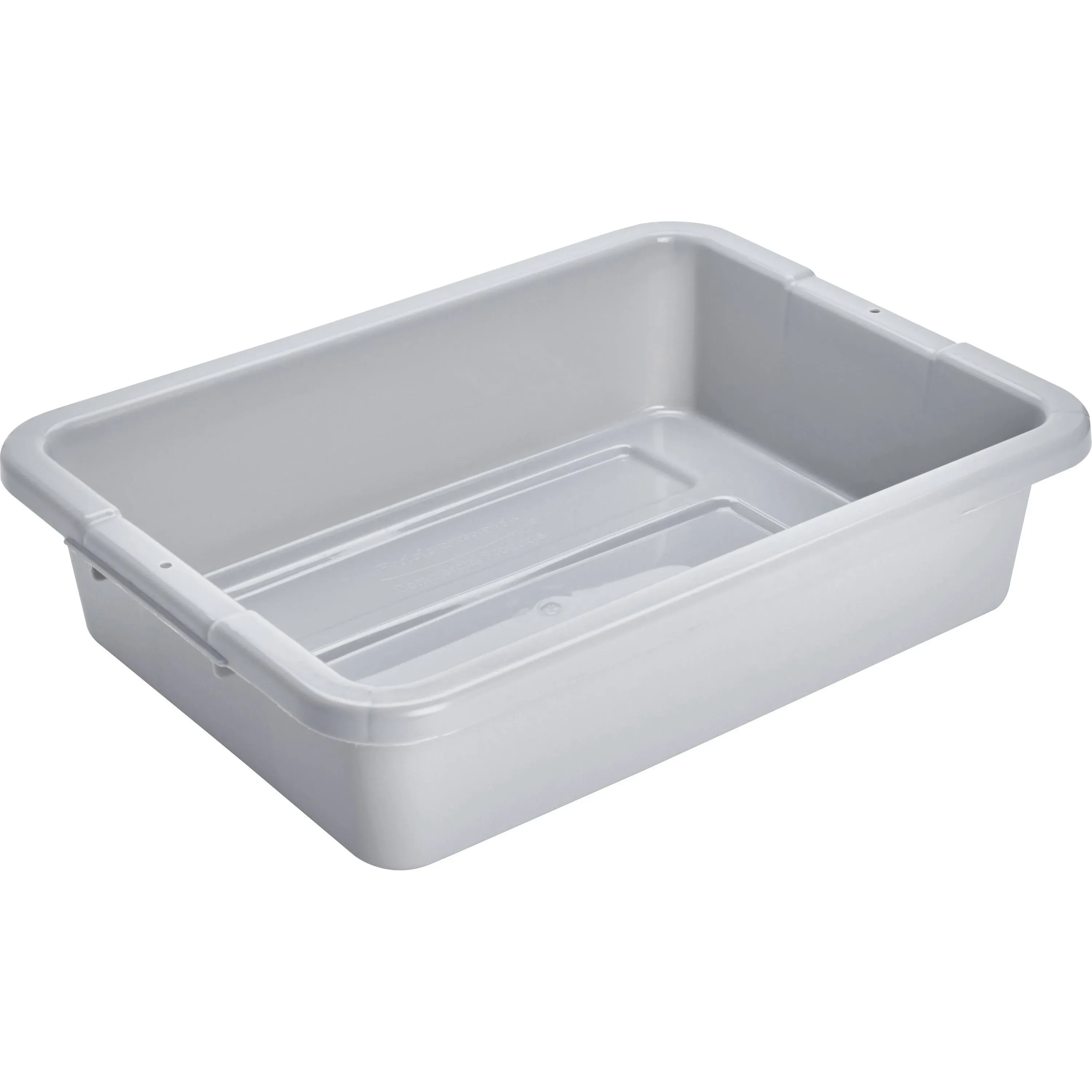 Rubbermaid Commercial Products Standard Bus/Utility Box, 4.625-Gallon, Gray, Plastic, Heavy Duty Plastic Restaurant Tub/Dish Washing Box for Kitchen Organization/Storage