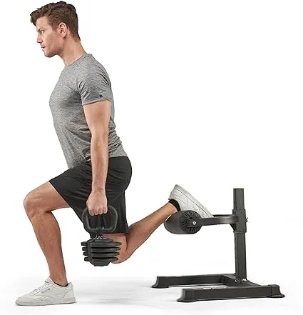 Lifepro Bulgarian Split Squat Stand Max- Durable, Stable, & Lightweight Single Leg Squat Stand - 7 Adjustable Roller Heights & Comfortable Padding for Extended Comfort While Training