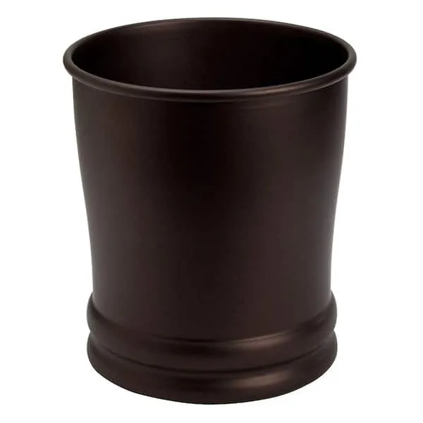 iDesign Olivia Steel Wastebasket Trash Can, Bronze