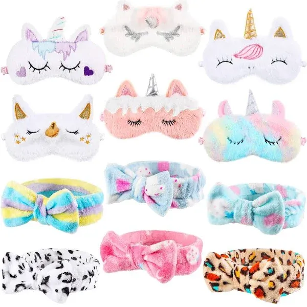 Yinder Teenager Girl Unicorn Animal Plush Sleep Eye Mask