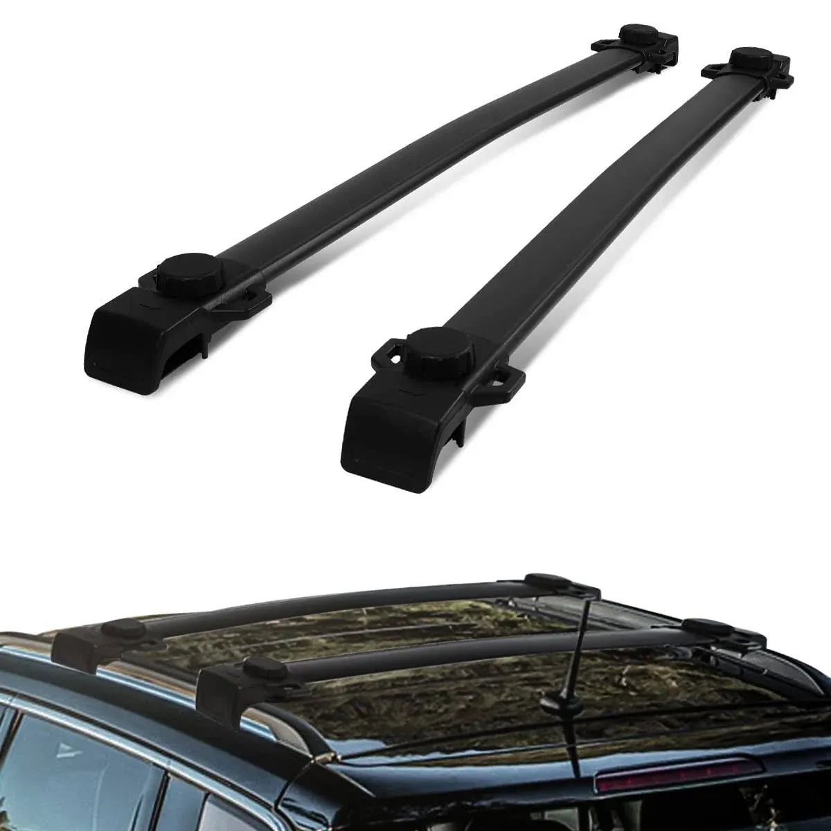 DNA Motoring Pt-ztl-8082 for 2007 to 2017 Jeep Patriot Pair Aluminum Roof Rack ...