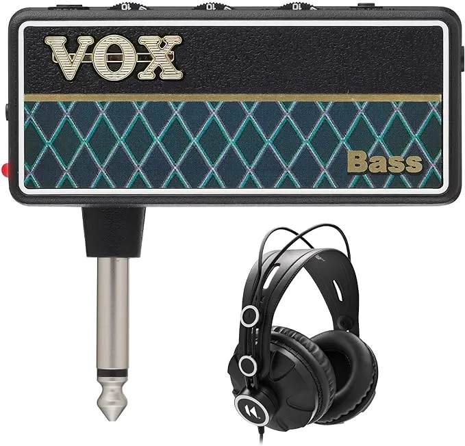 Vox AP2BS amPlug 2 Bass Headphone Amplifier with Over-Ear Headphones