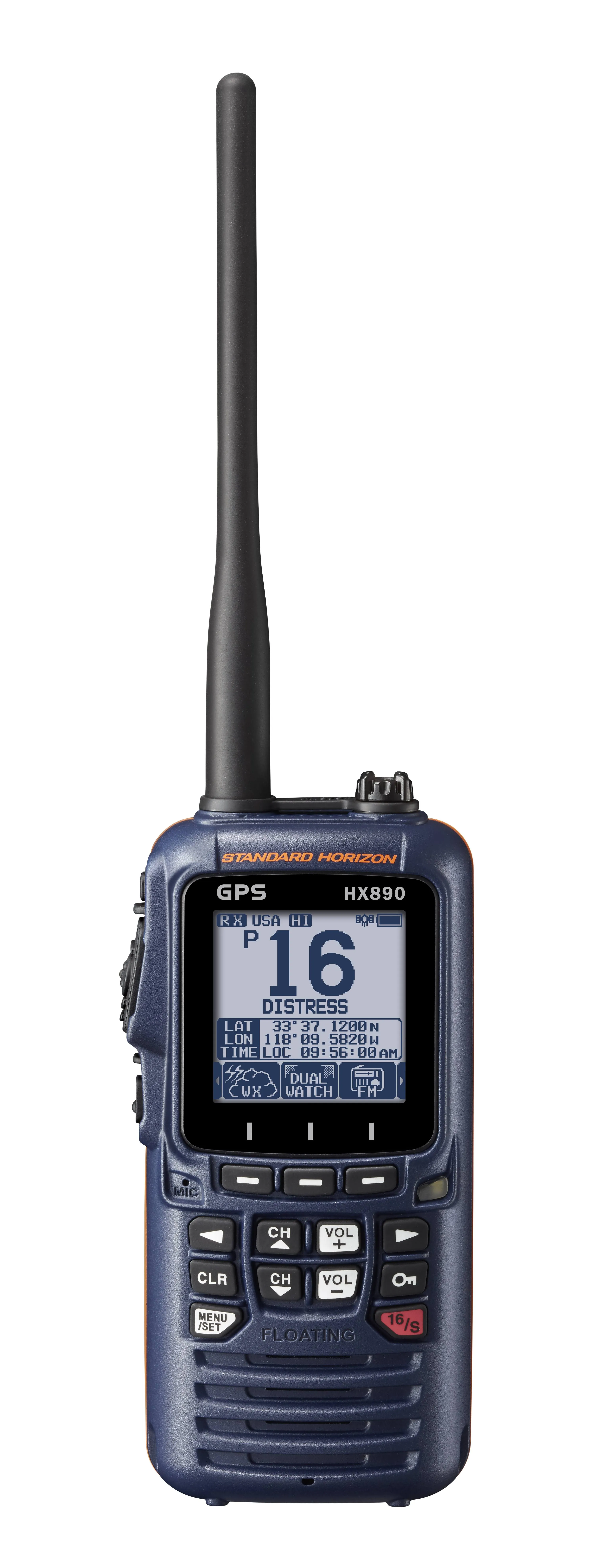 Standard Horizon - HX890 Floating 6 Watt Class H DSC Handheld VHF/GPS - Black