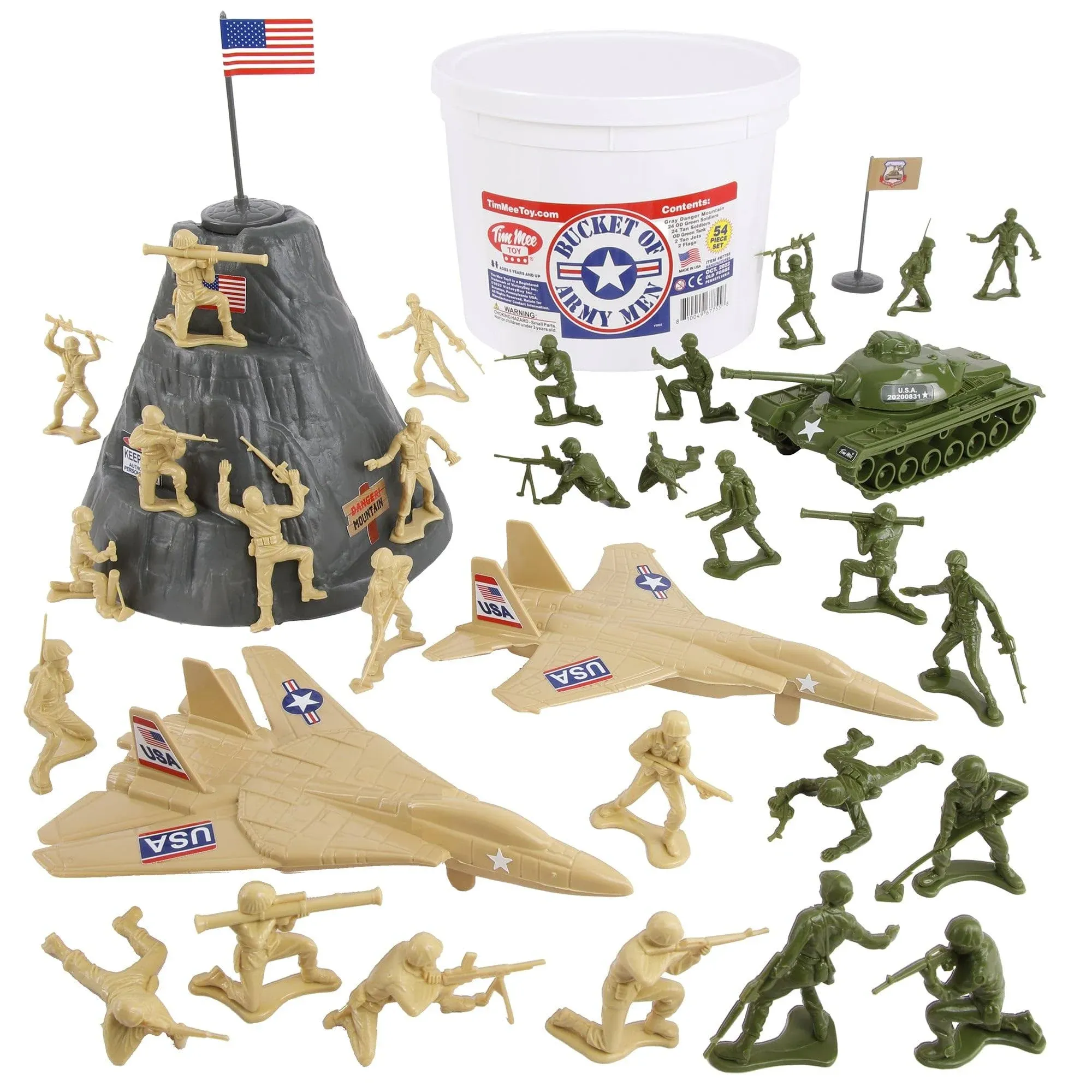 TimMee Bucket of Army Men Soldier Playset