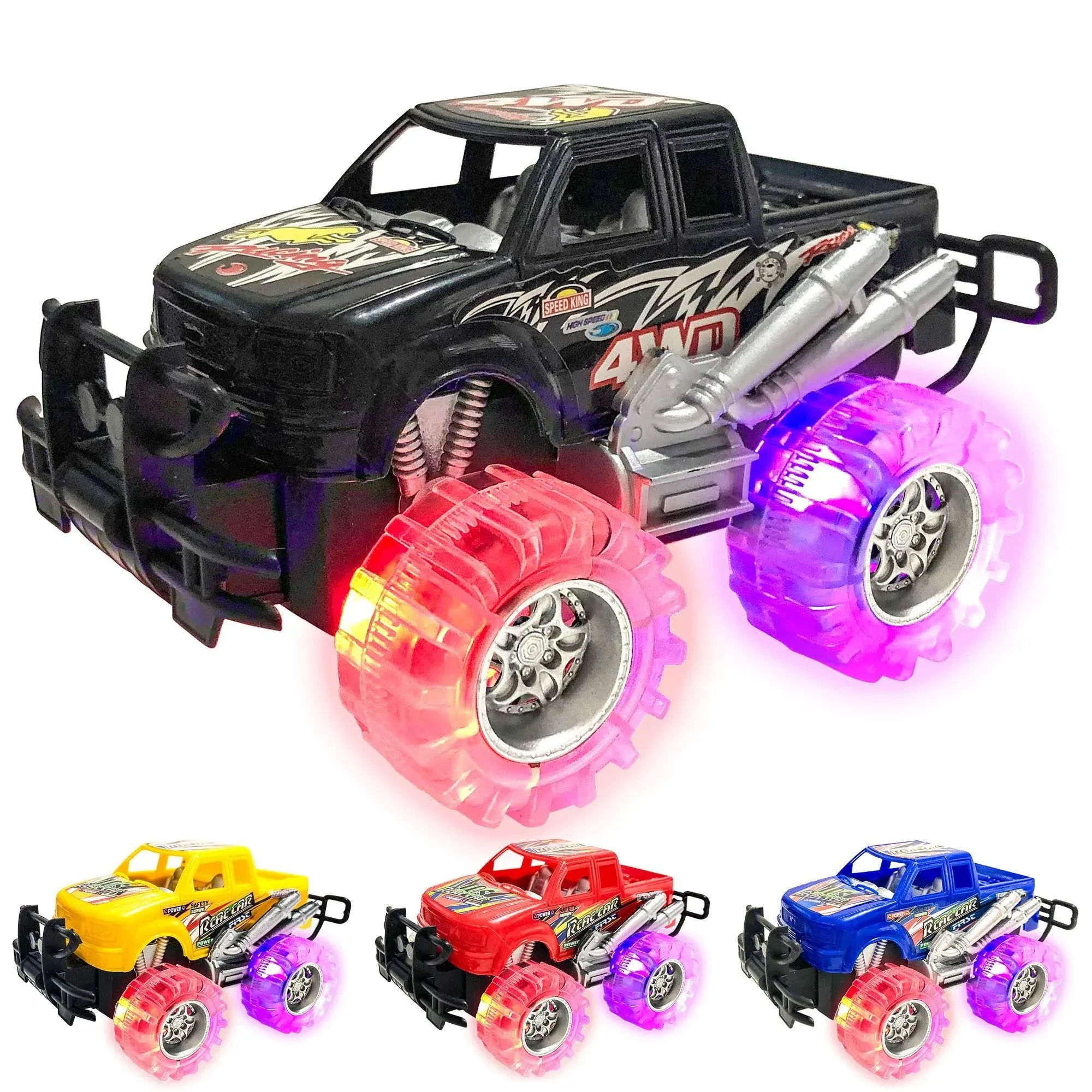 Light Up Monster Trucks for Boys and Girls, Toy Truck Set, Monster Trucks for 