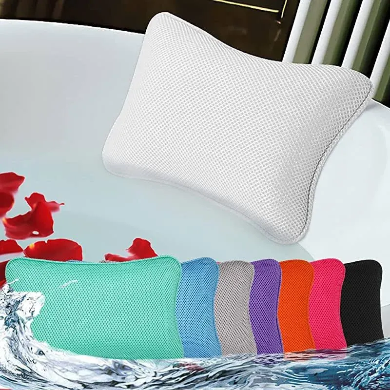 Bath Pillow for Tub Non Slip Breathable Soft