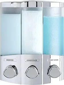 Better Living Products 76344-1 Euro Series TRIO 3-Chamber Soap and Dispenser, Chrome