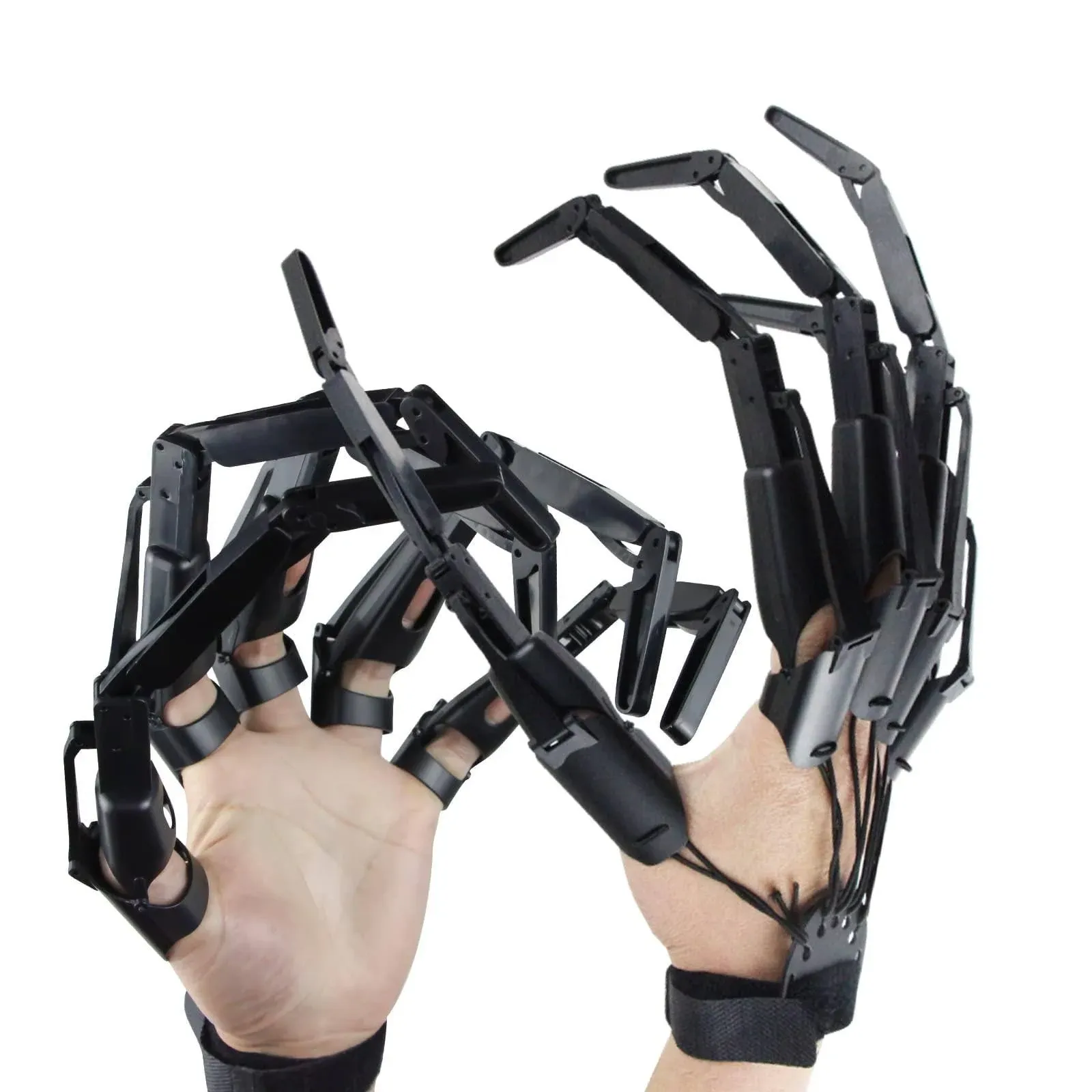 Articulated Finger Extensions,Halloween Articulated Fingers,3D Printed Flexible Finger Extensions Fits All Finger Sizes, The Best Halloween Gear(A Pair-Black)