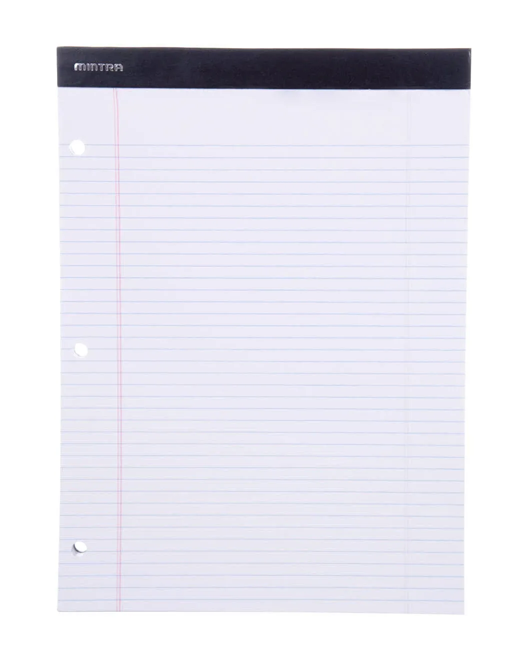 Mintra Office Legal Pads - ((BASIC WHITE 6pk, 5in x 8in, NARROW RULED)) - 50 Sheets per Notepad, Micro perforated Writing Pad, Notebook Paper for School, College, Office, Business