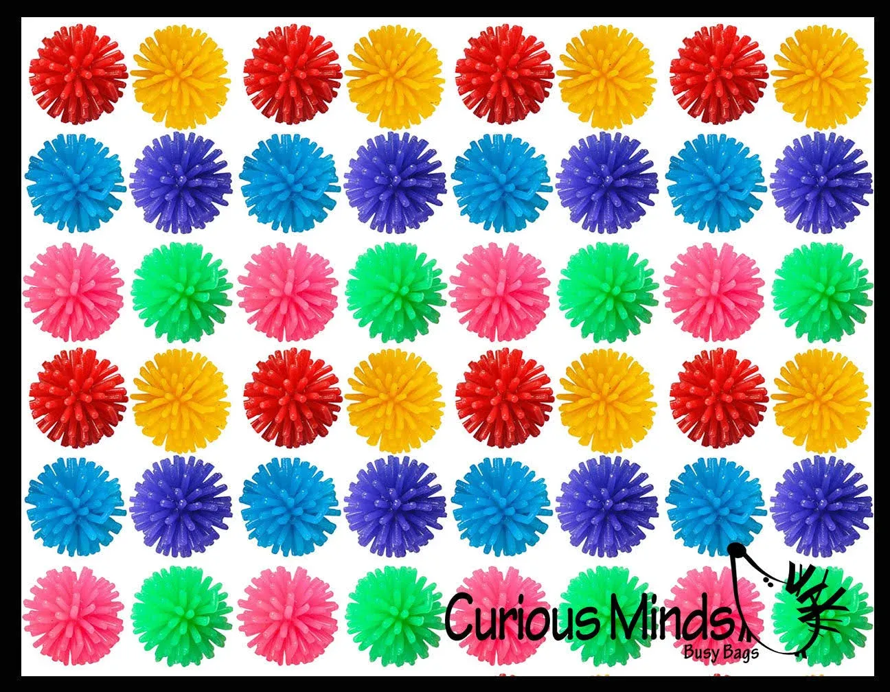 Soft Mini Spike Hedge Balls - Spiky Wooly Porcupine Balls - Sensory Novelty Toy ...