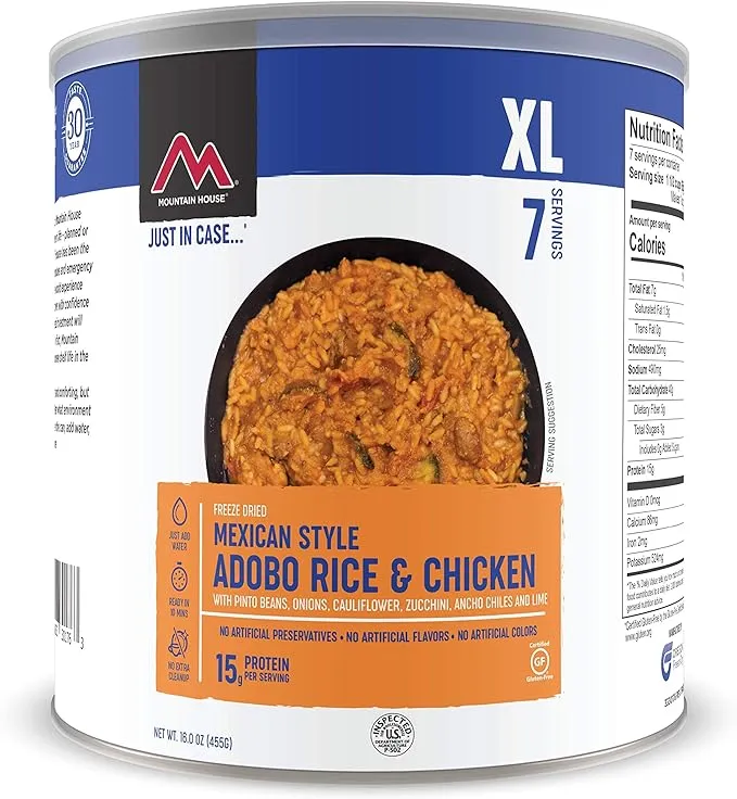 Mountain House Mexican Style Adobo Rice & Chicken #10 Can