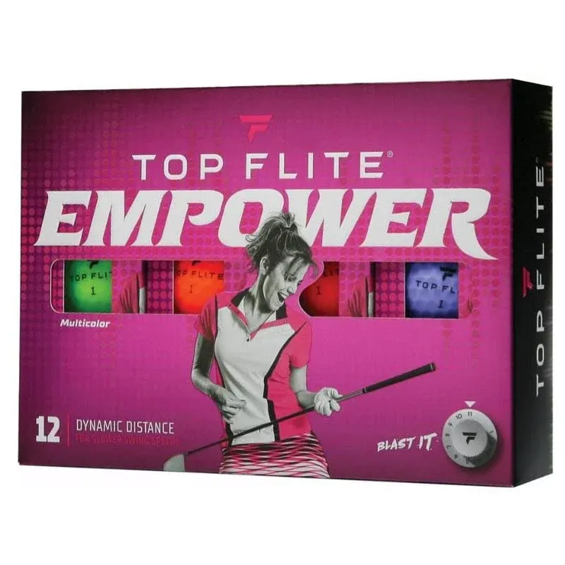 Top Flite Women's 2020 Empower Matte Multi-Color Golf Balls