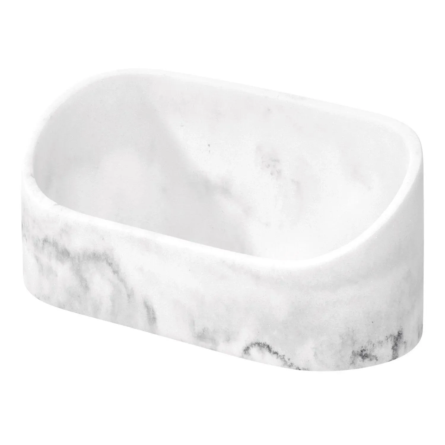 Dakota White Marble Plastic Vanity Orgainizer