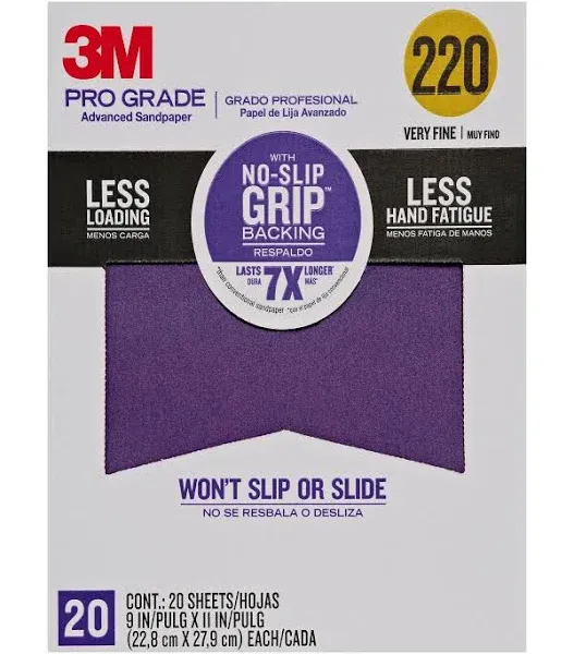 3M Pro Grade No-Slip Grip Advanced Sandpaper