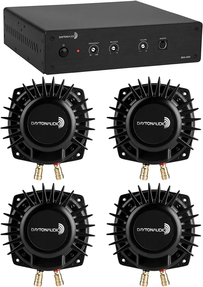 Dayton Audio BSA-200 Amp with 4 Aura Pro Bass Shakers Bundle