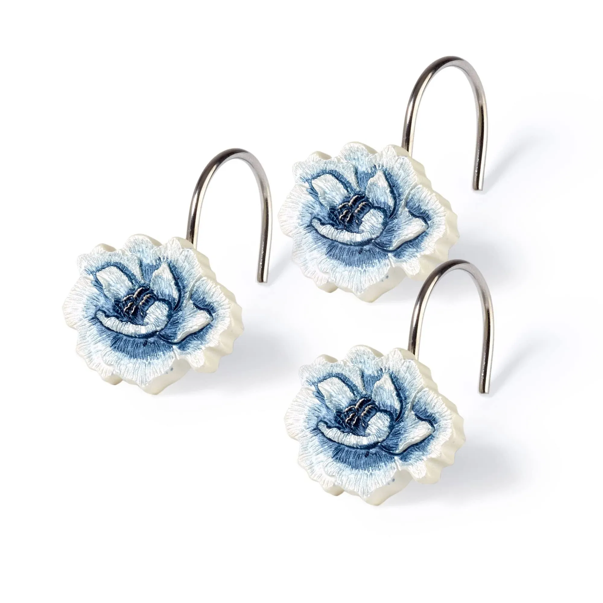 Popular Bath Dublin Rose, Shower Hooks, Blue