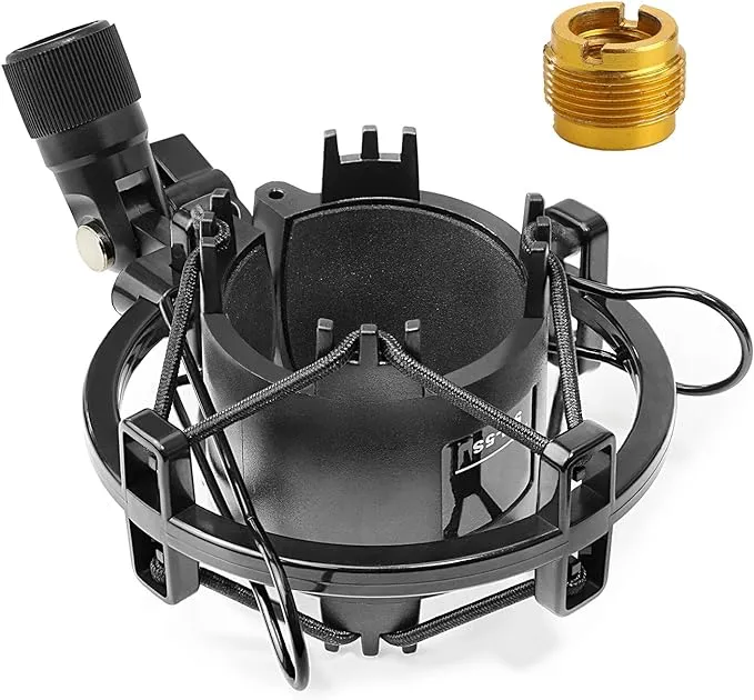 SUNMON AT2020 Shock Mount, Shock Mount Stand Reduces Vibration Noise for Audio Technica AT2020 AT2035 AT4040 AT2020USB ATR2500x Condenser Micphone