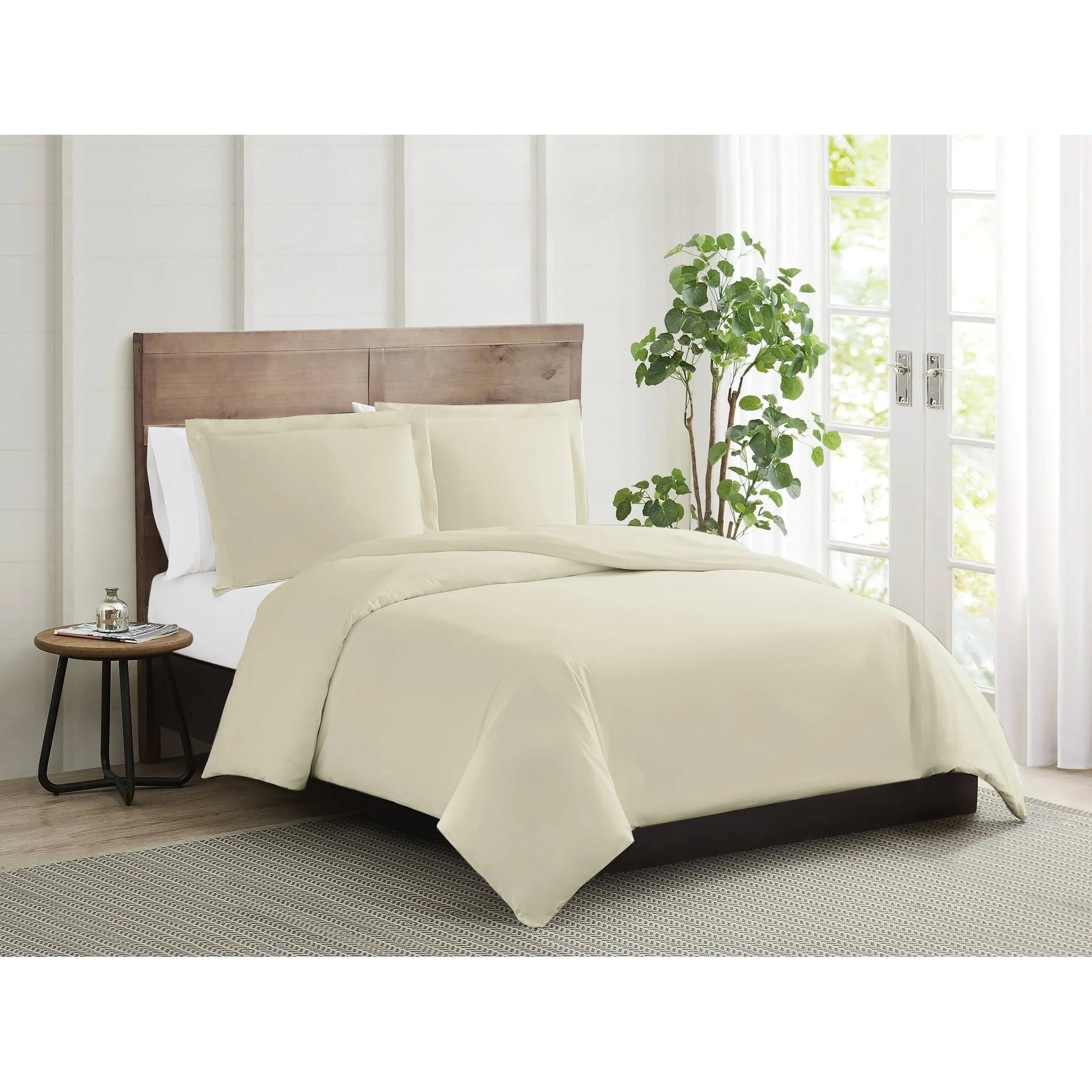 Truly Calm Silver Cool Khaki Twin/Twin XL 2 Piece Duvet Set, Size: Twin-XL