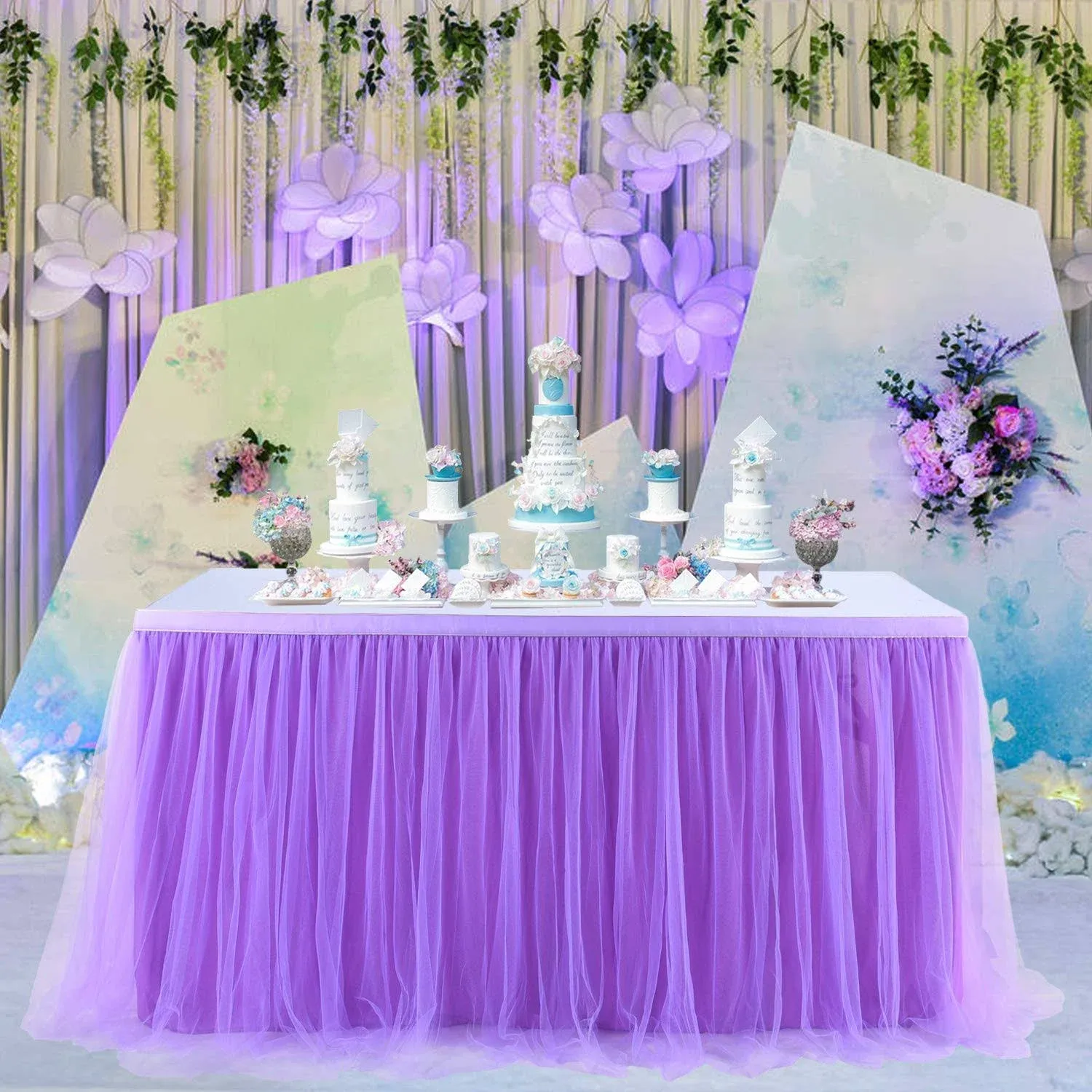 KIXIGO Tulle Table Skirt Tableware Table Clothï¼ŒTutu Table Skirting for Party ...