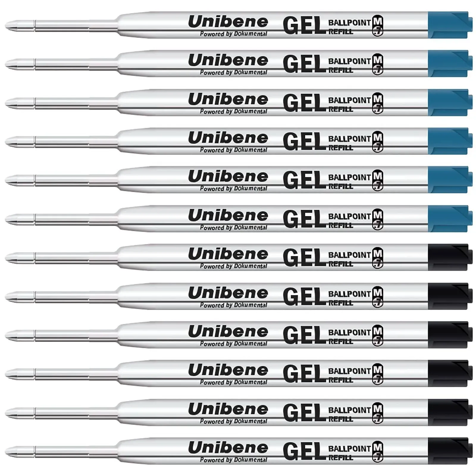 Unibene Parker Compatible Gel Ink Ballpoint Refills 12 Pack,0.7mm Medium Point- 6 ...