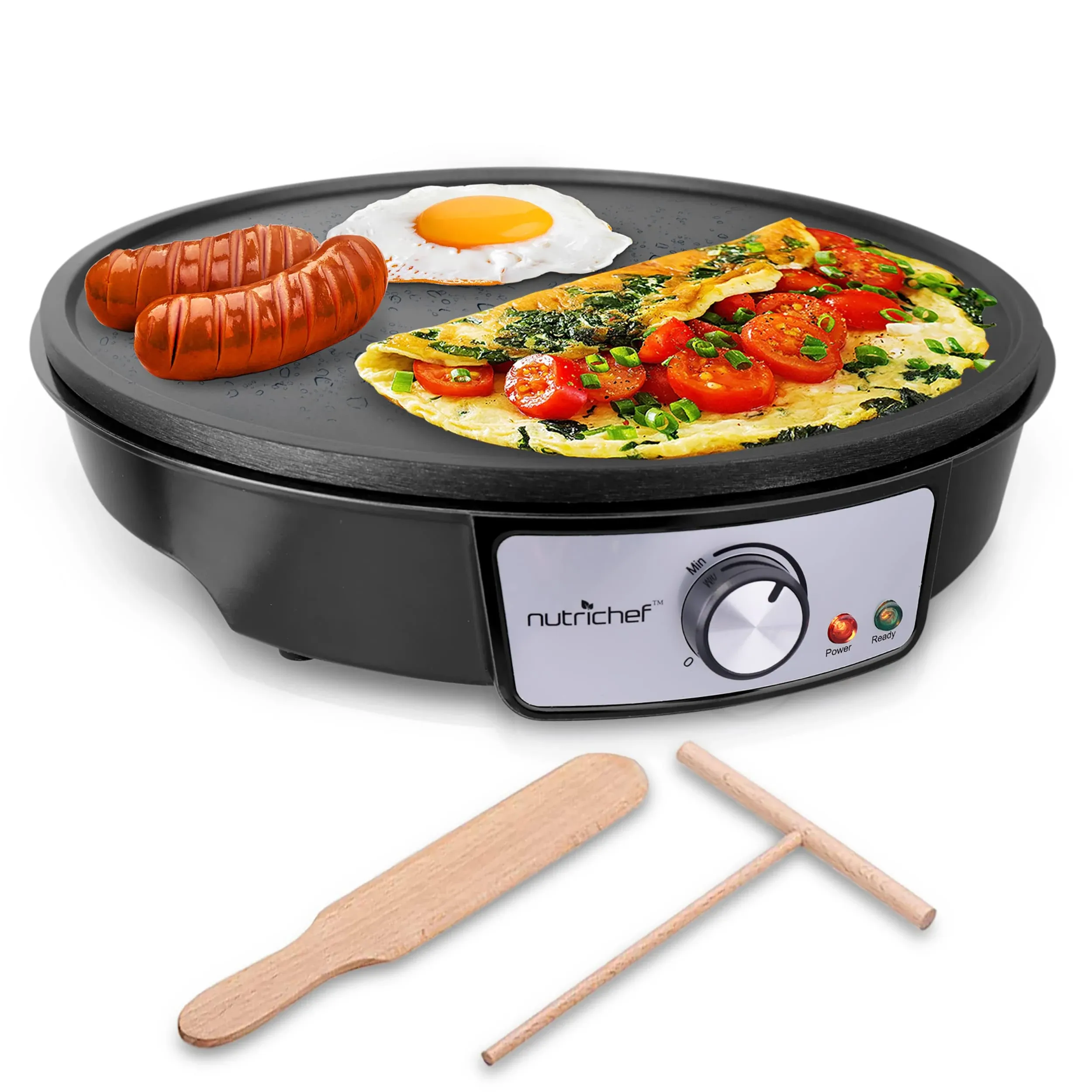 NutriChef Electric Crepe Maker / Griddle, Hot Plate Cooktop