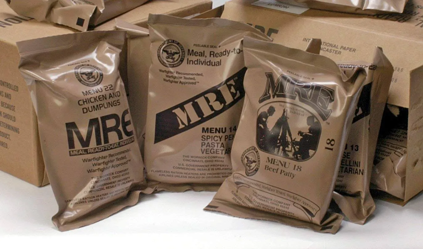 MRE MREs (Meals Ready-to-Eat) Genuine U.S. Military Surplus Assorted Flavor (4-Pack)