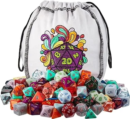 Wiz Dice Bag of Splendor - 140 Polyhedral Dice in 20 Sets - Complete Collection ...