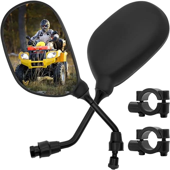 ATV Rear View Mirror, 360 Degrees Ball-Type ATV Side Rearview Mirror with 7/8" Handlebar Mount for Motocycle Scooter Moped Sportsman Dirt Bike Cruiser 4 wheeler mirrors