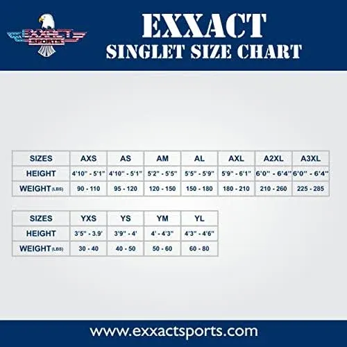 Exxact Sports Plain Wrestling Singlet, Powerlifting Singlet Youth Wrestling ...