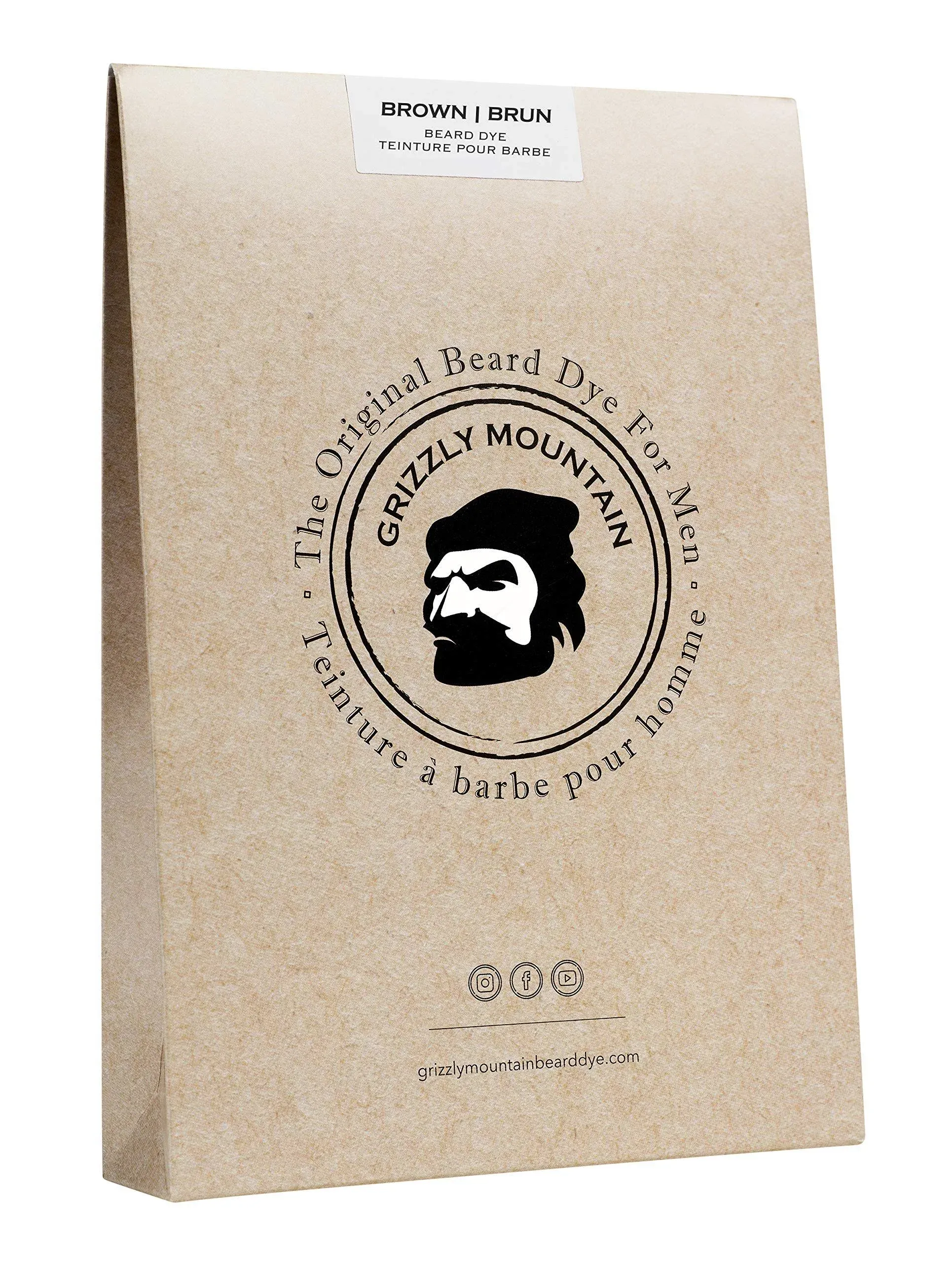 Grizzly Mountain Beard Dye - Organic & Natural Brown Beard Dye