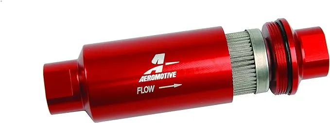 Aeromotive Fuel Filter 100 Micron ORB-10 Red P/N 12304