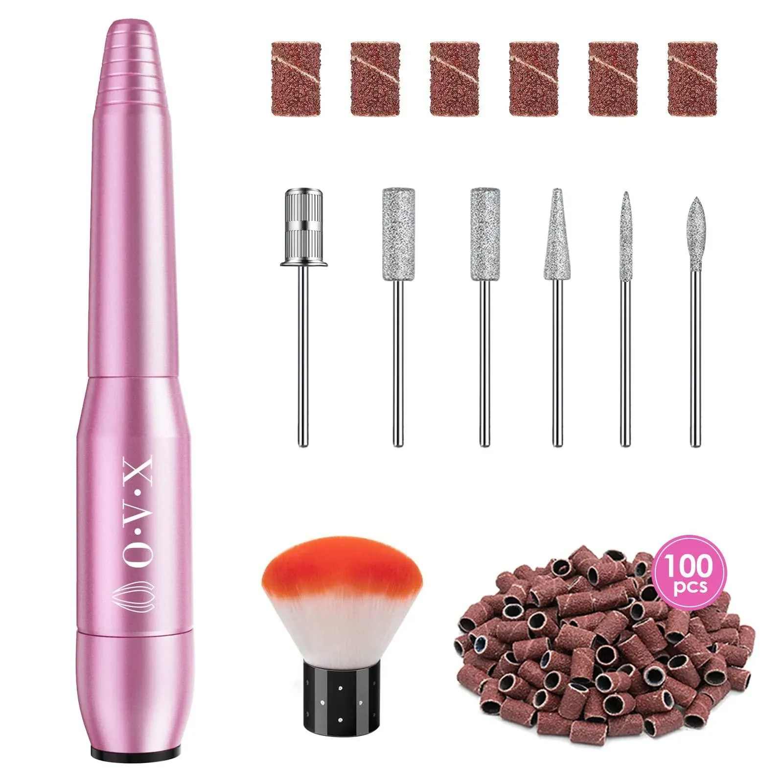 Portable Electric Nail Drill File Machine with Acrylic Nail Kit Set Professional ...