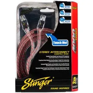 Stinger SI4417 17-Foot 4000 Series Professional 4 Channel RCA Interconnects,BLACK