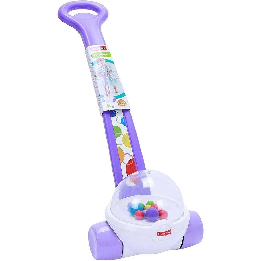 Fisher-Price Classic Corn Popper Walk & Push Toy, Purple