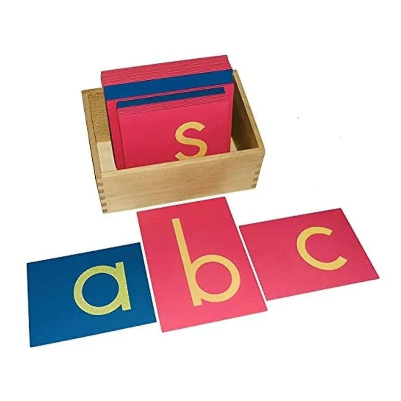 Montessori Lower Case Sandpaper Letters w/Box