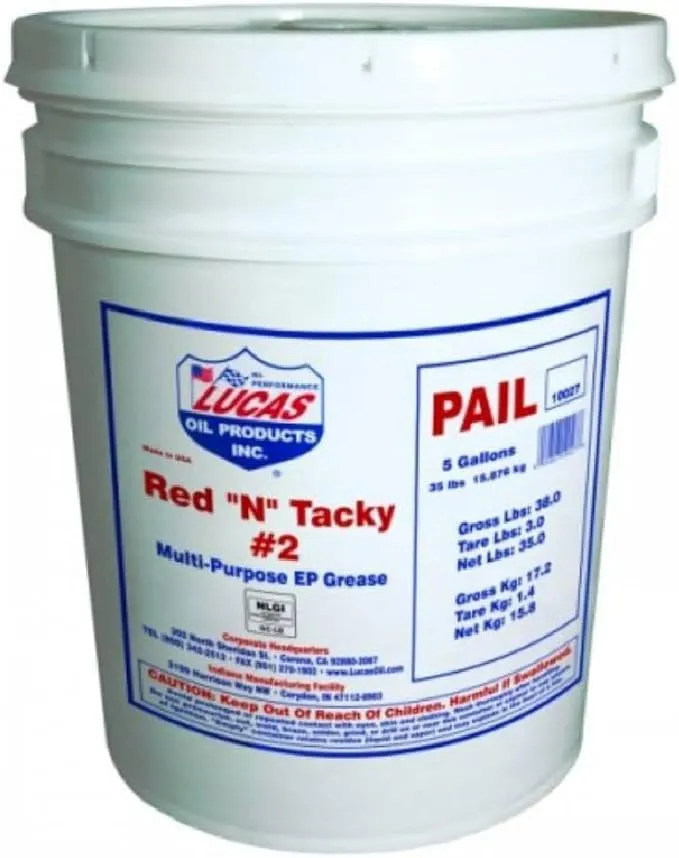 Lucas Oil 10027-Pk1 Red 'N' Tacky Grease 35 Lb