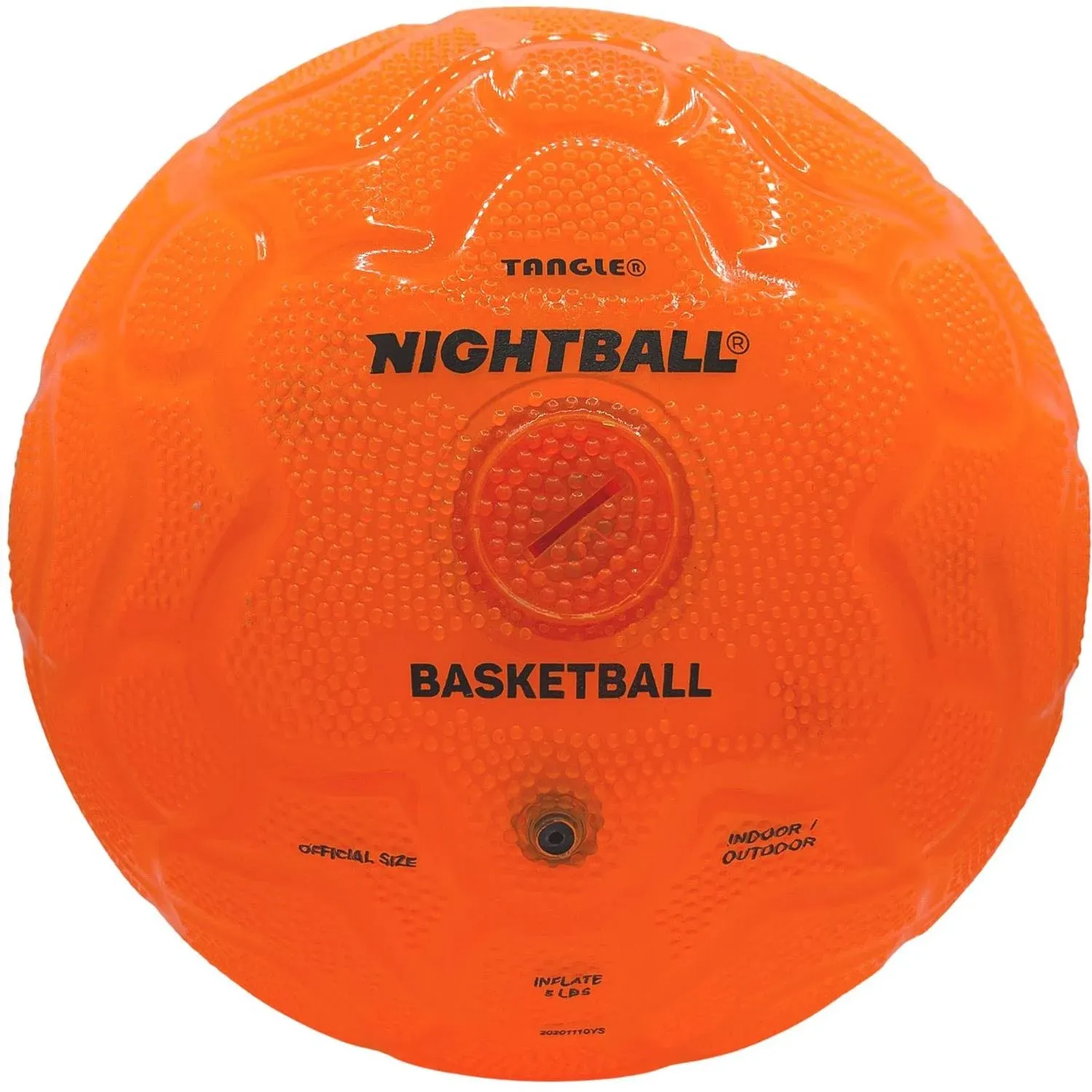 Tangle NightBall Basketball, Electric Orange