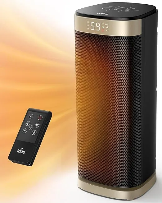 Space Heater, Portable Electric Heaters for Indoor Use, 70° Oscillation, 24H ...