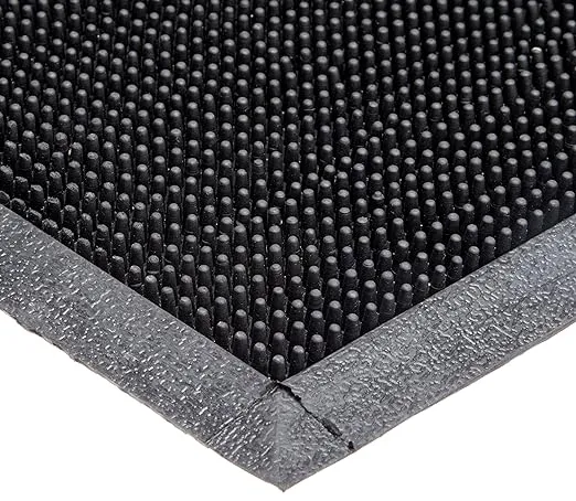 Corporation 396S1624BK Heavy Duty Rubber Fingertip Entrance Mat for Outdoor A...