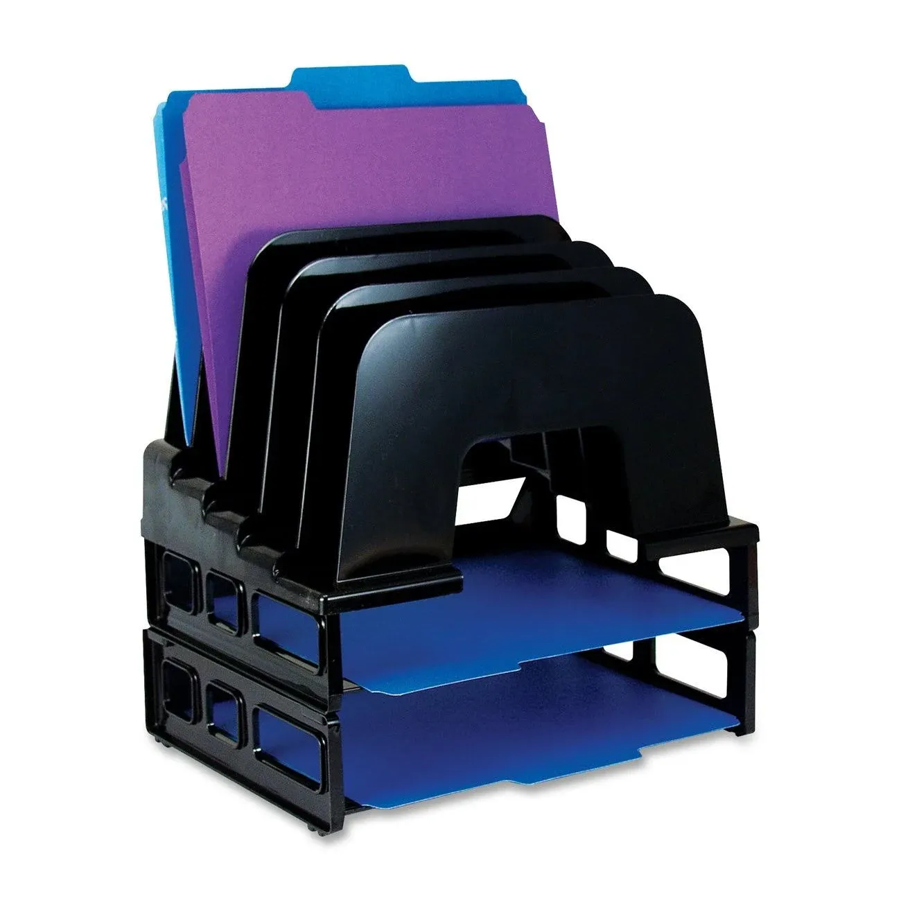 Officemate Letter Trays and Incline Sorter, Black (22112)