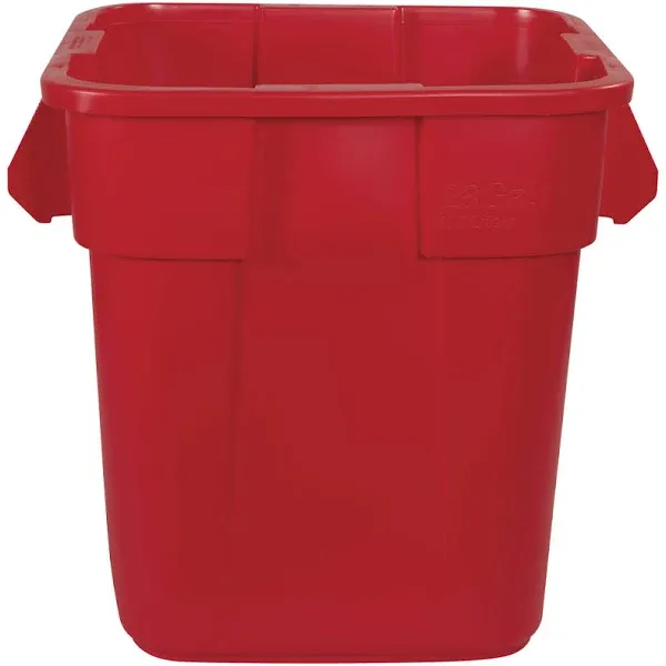 Rubbermaid FG352600RED Brute 28 Gallon Red Square Trash Can