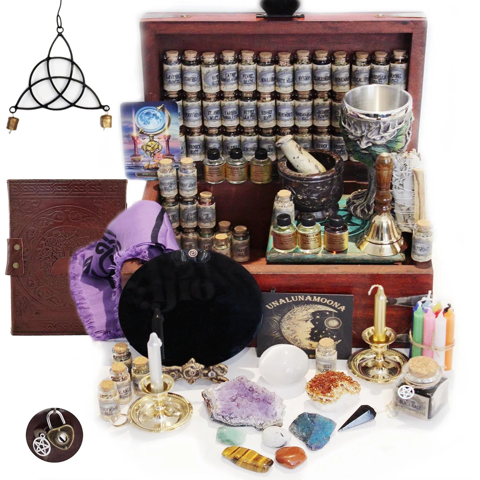 Witchcraft Kit | 116 Wiccan Supplies and Tools, Altar Supplies, Witch Starter Kit, Altar Starter Kit, Witch Kit, Alter Witchcraft, Wiccan Altar Supplies w/Book of Shadows