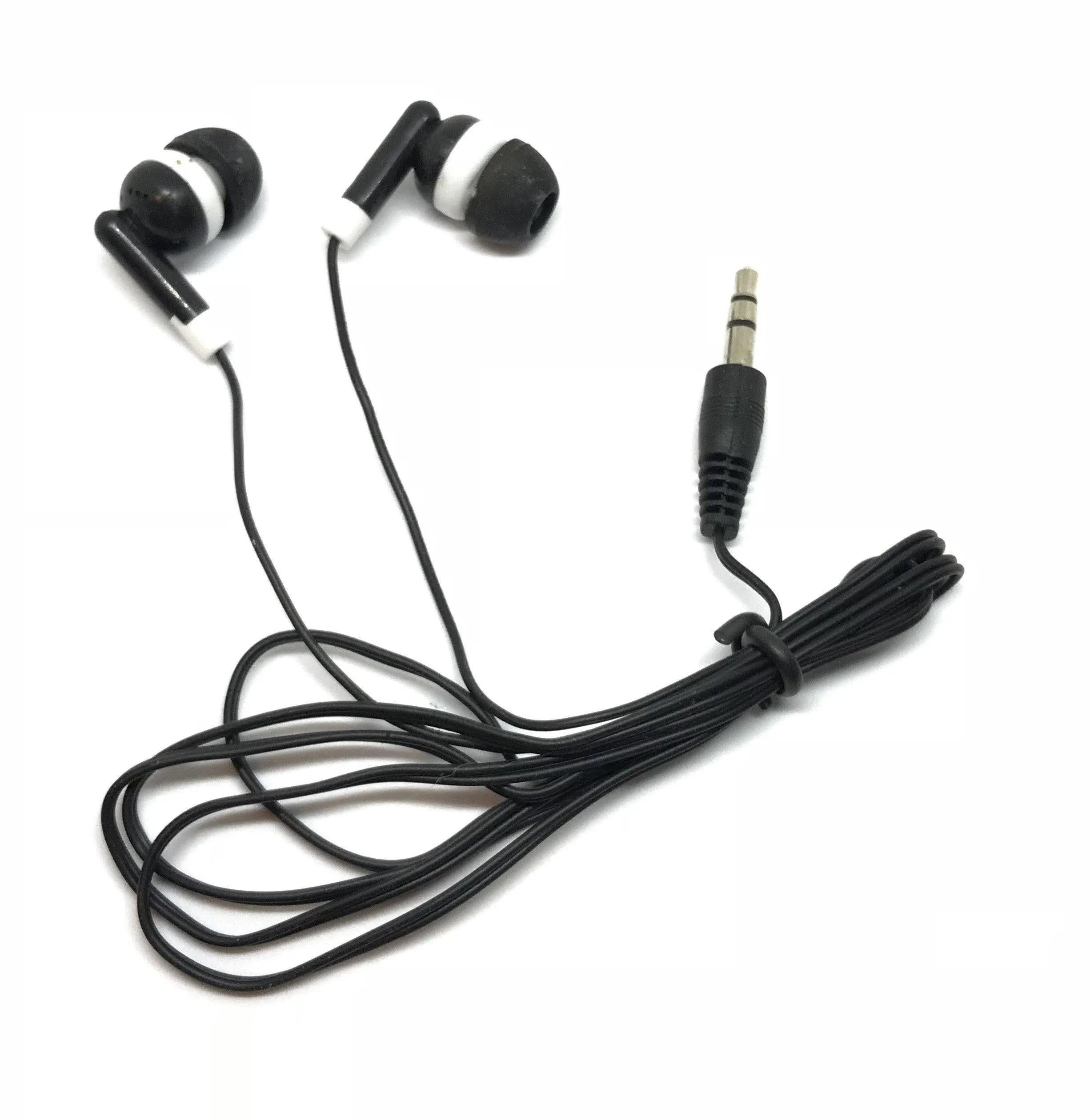 TFD Supplies Wholesale Bulk Earbuds Headphones 500 Pack for Iphone, Android, MP3 Player - Black