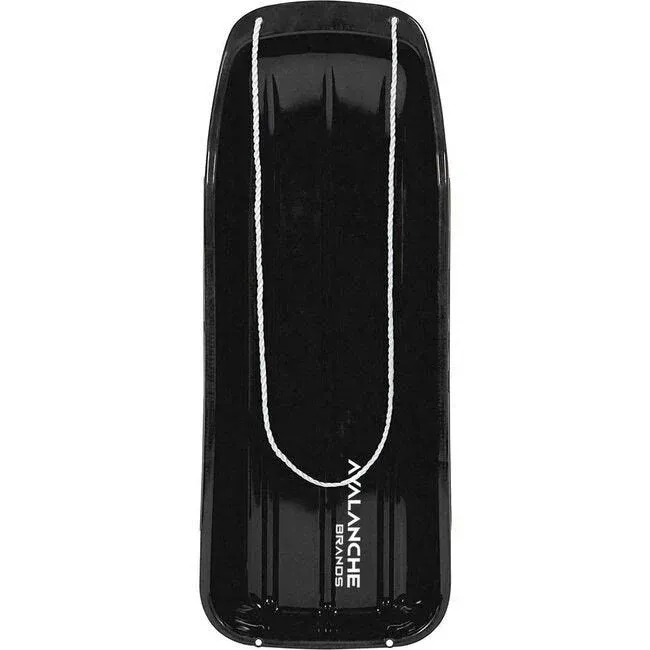 Avalanche Brands | Classic 48" Downhill Toboggan Snow Sled | Black | Fit for 2 Riders