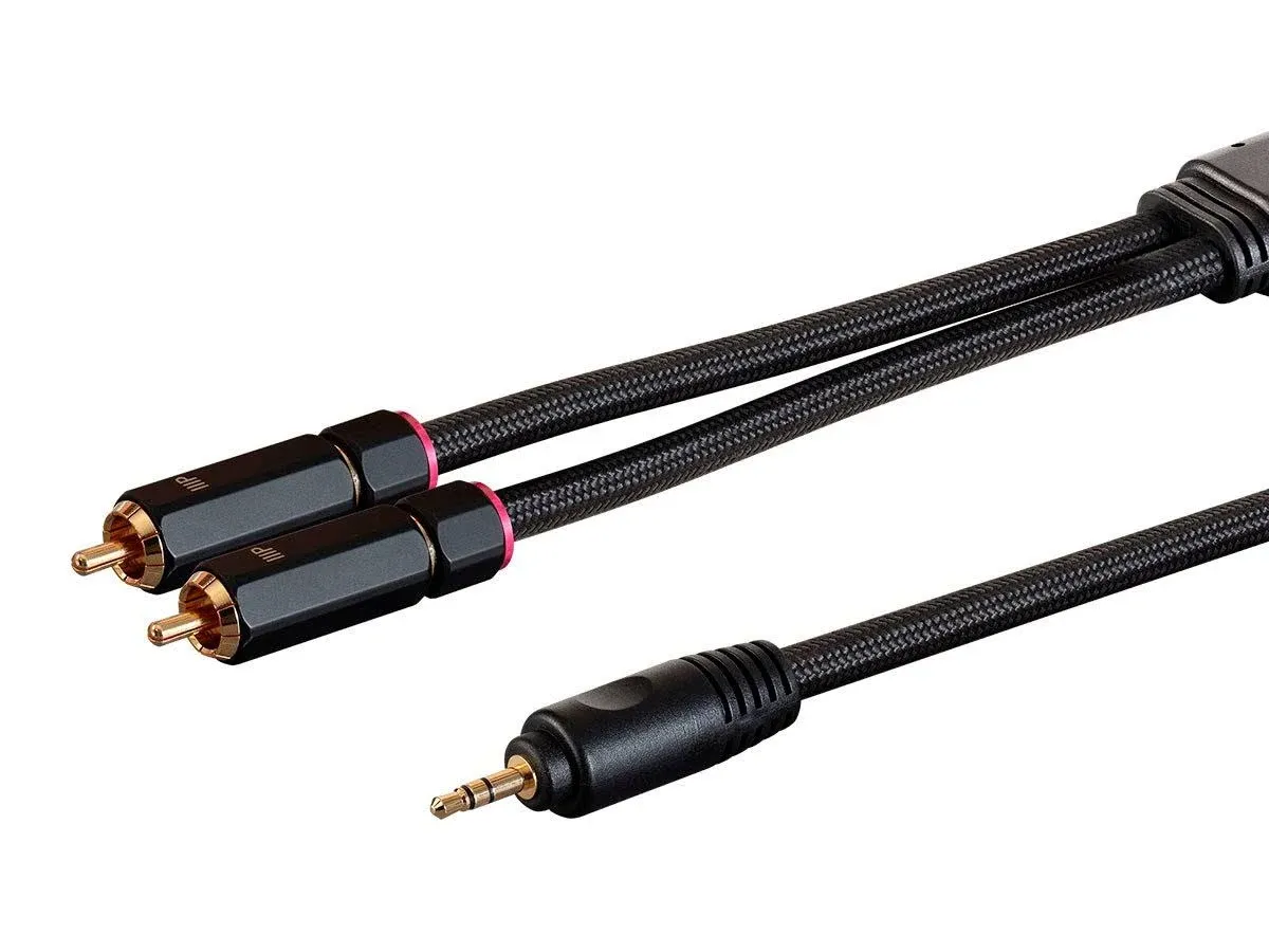 Monoprice 3.5mm to 2-Male RCA Adapter Cable 3 Feet