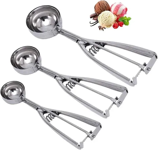 Linwnil Cookie Scoop Set - Small/1 Tablespoon, Medium/2 Tablespoon, Large/3 Tabl