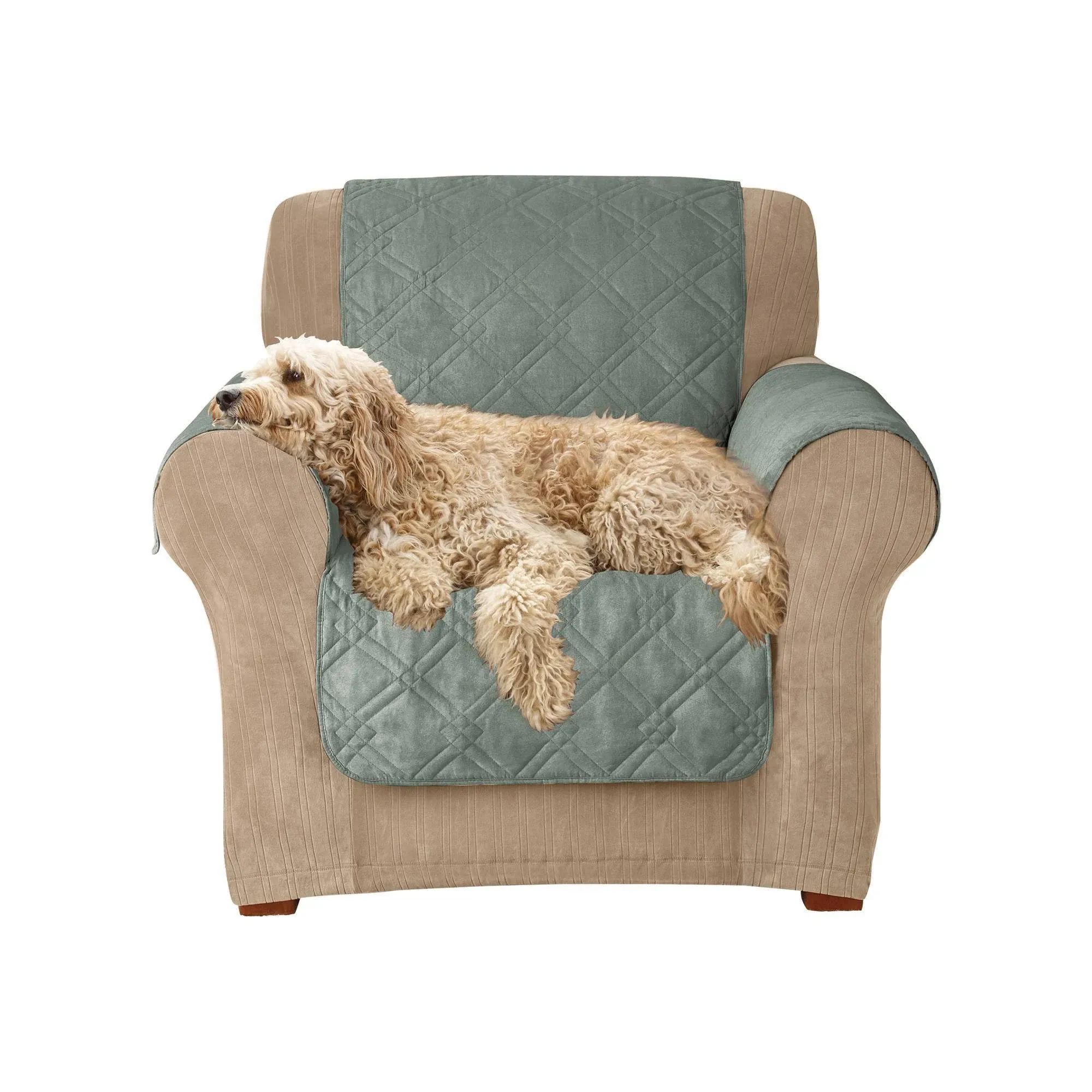 Sure Fit Microfiber Pet Chair Throw, Blue