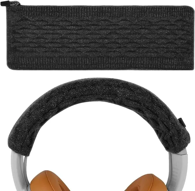 Geekria Knit Fabric Headband Cover Compatible with Sony WH1000XM5, WH1000XM4, WH1000XM3 Headphones, Head Cushion Pad Protector, Replacement Repair Part, Easy DIY Installation (Black)