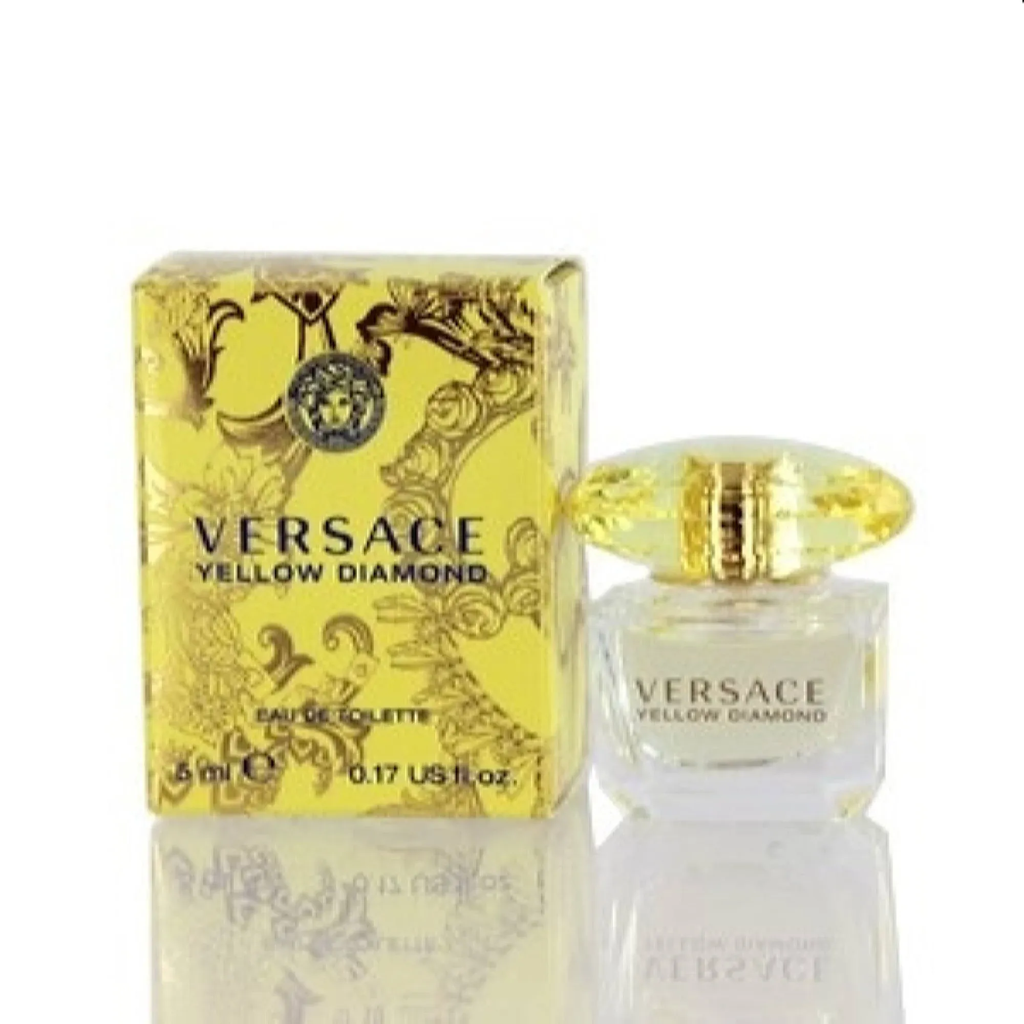 Versace Yellow Diamond Eau De Toilette Spray for Women, 0.17 Fl Oz (Miniature)